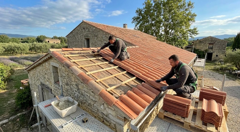 Toiture rénovée et nettoyée après les travaux